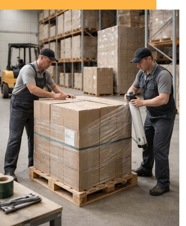 Упаковка и паллетирование грузов от 3554 руб: защита и крепление