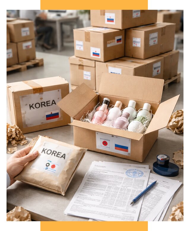 Доставка косметики из Кореи от 8631 р. под ключ | СетСервис-Тмб