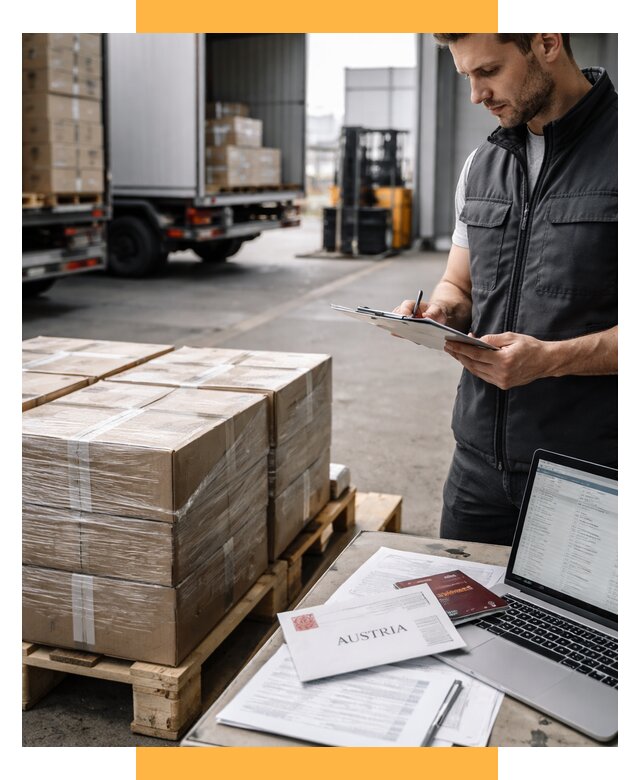 Доставка в Австрию от 66001 р. Логистика и экспорт СетСервис-Тмб