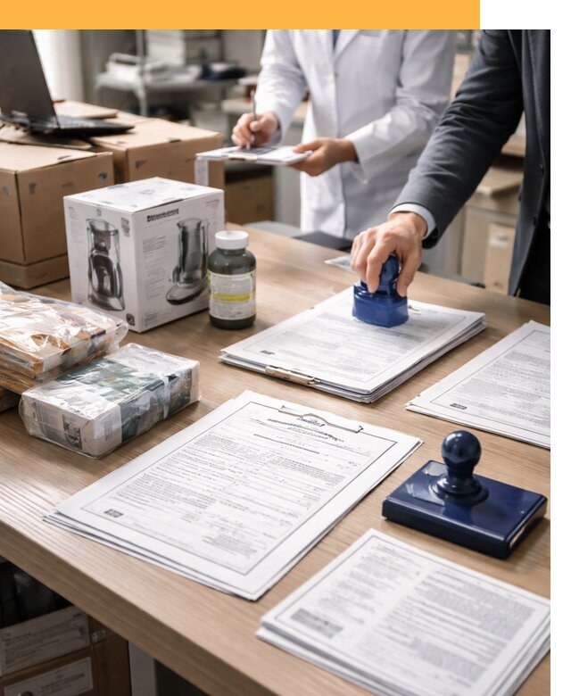 Сертификация импортных товаров от 12185 с таможенным сопровождением